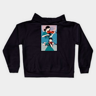 girl playing violin Kids Hoodie